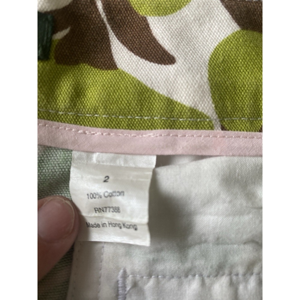 J.Crew VTG 2005 Tropical Print Preppy Pink Green Shorts Low Fit Sz 2 - Picture 4 of 6